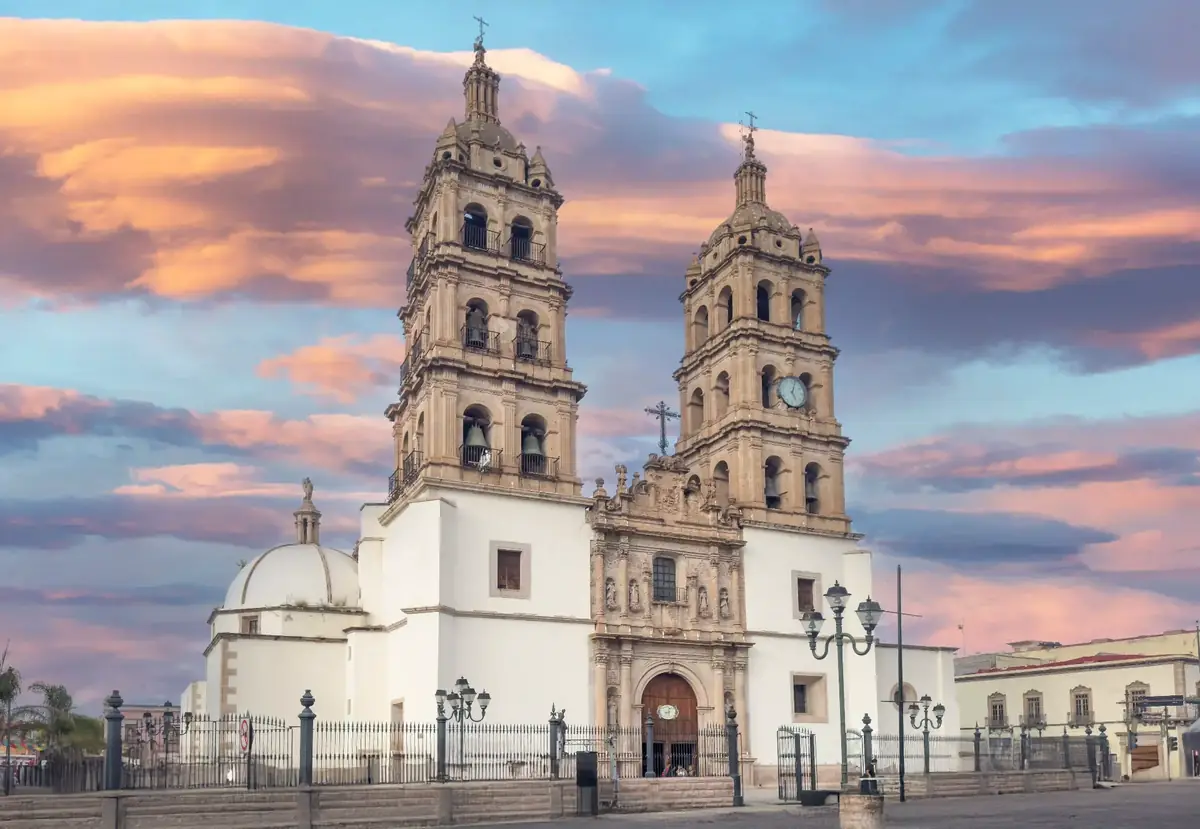 Catedral Basílica Menor de Durango, de estilo barroco, en el Centro Histórico