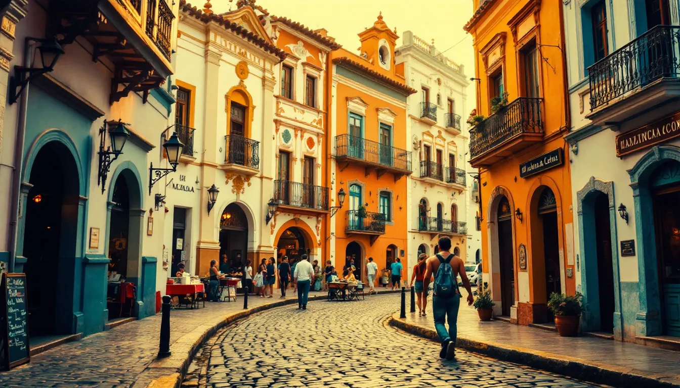 En el centro histórico de Mazatlán, se pueden observar coloridos edificios coloniales que adornan las calles empedradas, evocando la rica historia y tradiciones de esta ciudad costera. Este lugar es ideal para pasear y disfrutar de la vida local, mientras se contempla el mar y la belleza arquitectónica que lo rodea.